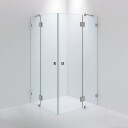 INR Iconic Nordic Rooms Dusjhjørne ARC 16 Måltilpasset Brushed Stainless / Klart Glass