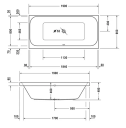 Duravit Happy D.2 Badekar f/innbygging 1900x900 mm.