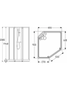 Porsgrund Showerama 10-5 Classic 80x90 cm, hvit profil, klart glass