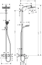 Hansgrohe Crometta E 240 1jet Ø240 mm, Med kartut, Krom