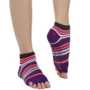 Gaiam Purple Toeless Yoga Socks (Small/Medium)