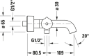 Duravit C.1 Badekarbatteri m/termostat Krom