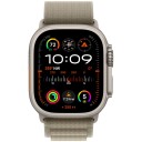 Apple Watch Ultra 2 - 49 mm - titan - smartklokke med Alpine Loop - tekstil - oliven - båndbredde: M - 64 GB - Wi-Fi, LTE, UWB, Bluetooth - 4G - 61.4 g