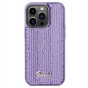 Guess Case For Iphone 15 Pro 6,1&Amp Amp Quot  Guhcp15lpsfdgsu Purple Hc Sequin Script Metal