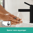 HANSGROHE FINORIS SERVANTARMATUR 110 MATT SORT PUSH-VENTIL