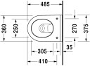 Duravit Starck 3 Compact Vegghengt toal. 360x485 mm. Hvit