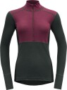 Devold Lauparen Merino 190 Zip Neck Wmn Beetroot/woods/ink M