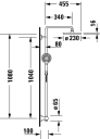 Duravit C.1 Dusjsystem Ø 230 mm, med termostat, Sort Matt