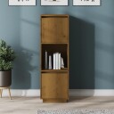 vidaXL Highboard brun 38x35x117 cm heltre furu