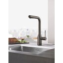 Grohe Essence blandebatteri m. L-kran og hånddusj (hard graphite) 706117108