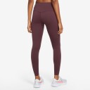 Nike Dri-Fit Go High Waist Tights Dame Burgundy Crush/Black S