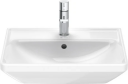 Duravit D-Neo Vegghengt Servant 550x440 mm, 1 bl.hull, m/o.l, Hvit m/WG