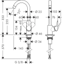 HANSGROHE LOGIS 1-GREPS KJØKKENARMATUR 260