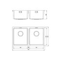 Nordic Tech Zirkon Kjøkkenvask 745x440 mm, Rustfritt Stål