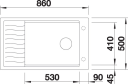 Blanco Elon XL 8 S, Silgranit 860x500 mm, Tartufo