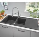 Grohe K400 kjøkkenvask 116x50 cm, sort