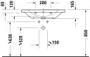 Duravit D-Neo Møbelservant 800x480 mm, 1 bl.hull, m/o.l, Hvit m/WG