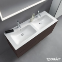 Duravit Me By Starck Dobbelservant 1300x490 mm, 2 blanderhull, Wondergliss