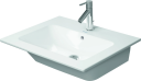 Duravit Me By Starck Møbelservant 630x490 mm, 1 bl.hull, m/o.l, Hvit m/WG