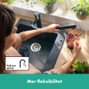 Hansgrohe Zesis M33 Kjøkkenarmatur Uttrekkbar tut, 2jet, sBox, Sort Matt