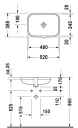 Duravit Happy D.2 Servant for undeliming 480x345 mm, u/blanderhull, WonderGliss