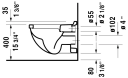 Duravit Starck 3 Vegghengt toalett 365x545 mm, Hvit med HygieneGlaze