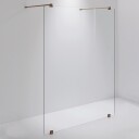 INR Iconic Nordic Rooms Dusjvegg ARC 43 Måltilpasset Brushed Bronze / Opal Klart Glass