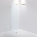 INR Iconic Nordic Rooms Dusjvegg ARC 20 Måltilpasset Brushed Brass / Timeless Klart Glass