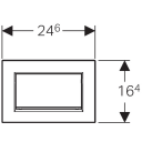 Geberit Sigma30 Betjeningsplate Krom/Mattkrom/Krom