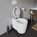 Duravit Starck 1 Sete og lokk Med myktlukkende hengsler, Krom