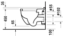 Duravit Starck 3 Vegghengt toalett 365x545 mm, Hvit