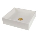 Lavabo Solid Surface servant, 40 x 37 cm, hvit