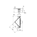 Purus Corner Tile Insert slukpakke Ø 75 mm, sideutløp,