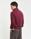 Bomullsgenser med half-zip WINE RED L