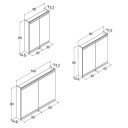 Dansani Level Speilskap med LED-lys 60x14,5x80 cm Hvit Høyglans