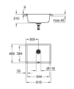 Grohe K700U kjøkkenvask 61x45,7 cm, grå