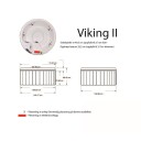 Vikingbad Vikingspa Viking II Perlehvit/grått - Grått FRP Lokk, LED & Rustfri Dyser