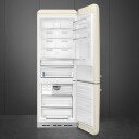 Smeg  FAB38RCR5 kjøleskap / fryser, creme