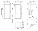 Smeg FA3905LX5 kjøleskap / fryser rustfritt stål, venstre hengt
