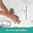 Hansgrohe Finoris 1-greps Servantbatteri Med bunnventil, Hvit Matt