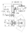 Grohe Rainsshower SmartActive 310 Cube Ø310 mm, Brushed Hard Graphite