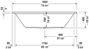 Duravit Vero Air Badekar for innbygging 1900x900 mm