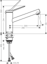 Hansgrohe Zesis M33 Kjøkkenbatteri 1jet, Krom