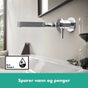 Hansgrohe Finoris 2-hulls Servantbatteri For innbygning, 22,8 cm tut, Krom