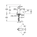 GROHE COSMOPOLITAN SERVANTBATTERI MEDIUM M/INNTREKKBART KJEDE