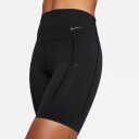 Nike Dri-Fit Go 8" High Waist Bike Shorts Dame Black/Black S