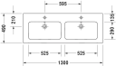 Duravit Me By Starck Dobbelservant 1300x490 mm, u/blanderhull, Wondergliss