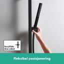 Hansgrohe Unica Dusjstang Med slange, 90 cm, Sort Matt