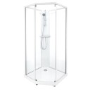 Porsgrund Showerama 10-5 Classic Dusjkabinett Hvit Matt / 90x90cm Klart Glass