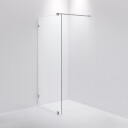 INR Iconic Nordic Rooms Dusjvegg ARC 20 Måltilpasset Brushed Stainless / Opal Klart Glass